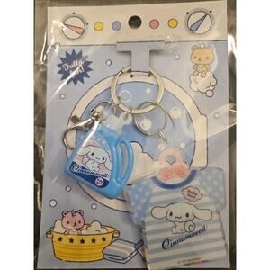 Cinnamoroll Keychain Laundry Day Washing Day Series Keyring Key Holder